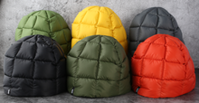 Load image into Gallery viewer, Goose Down Beanie – Ultralight, Warm, and Packable Winter Hat for Hiking, Skiing, and Outdoor Adventures