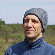 Load image into Gallery viewer, Goose Down Beanie – Grey, Ultralight Packable Winter Hat for Hiking &amp; Outdoor Adventures
