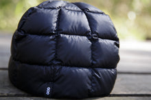 Load image into Gallery viewer, Goose Down Beanie – Black, Ultralight Packable Winter Hat for Hiking &amp; Outdoor Adventures