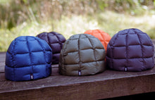 Load image into Gallery viewer, Goose Down Beanie – Black, Ultralight Packable Winter Hat for Hiking &amp; Outdoor Adventures